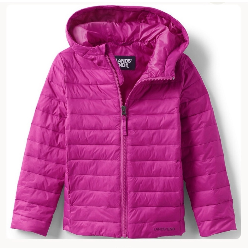 Kids Lands End insulated hooded jacket